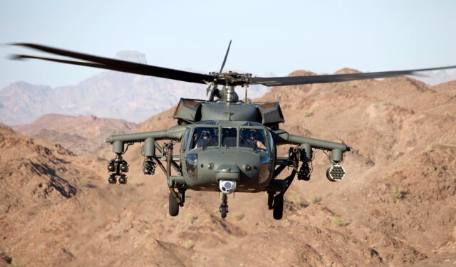 Sikorsky UAE H-60M armed helicopter