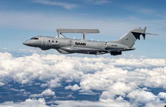 Saab GlobalEye flying